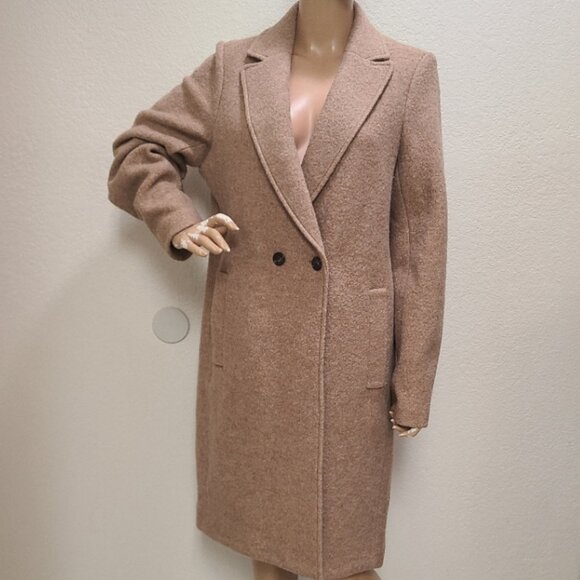 J.CREW DAPHNE BOILED WOOL TOPCOAT OVERCOAT CARMIGNANO ITALIAN 100% WOOL sz 12 - Picture 2 of 7